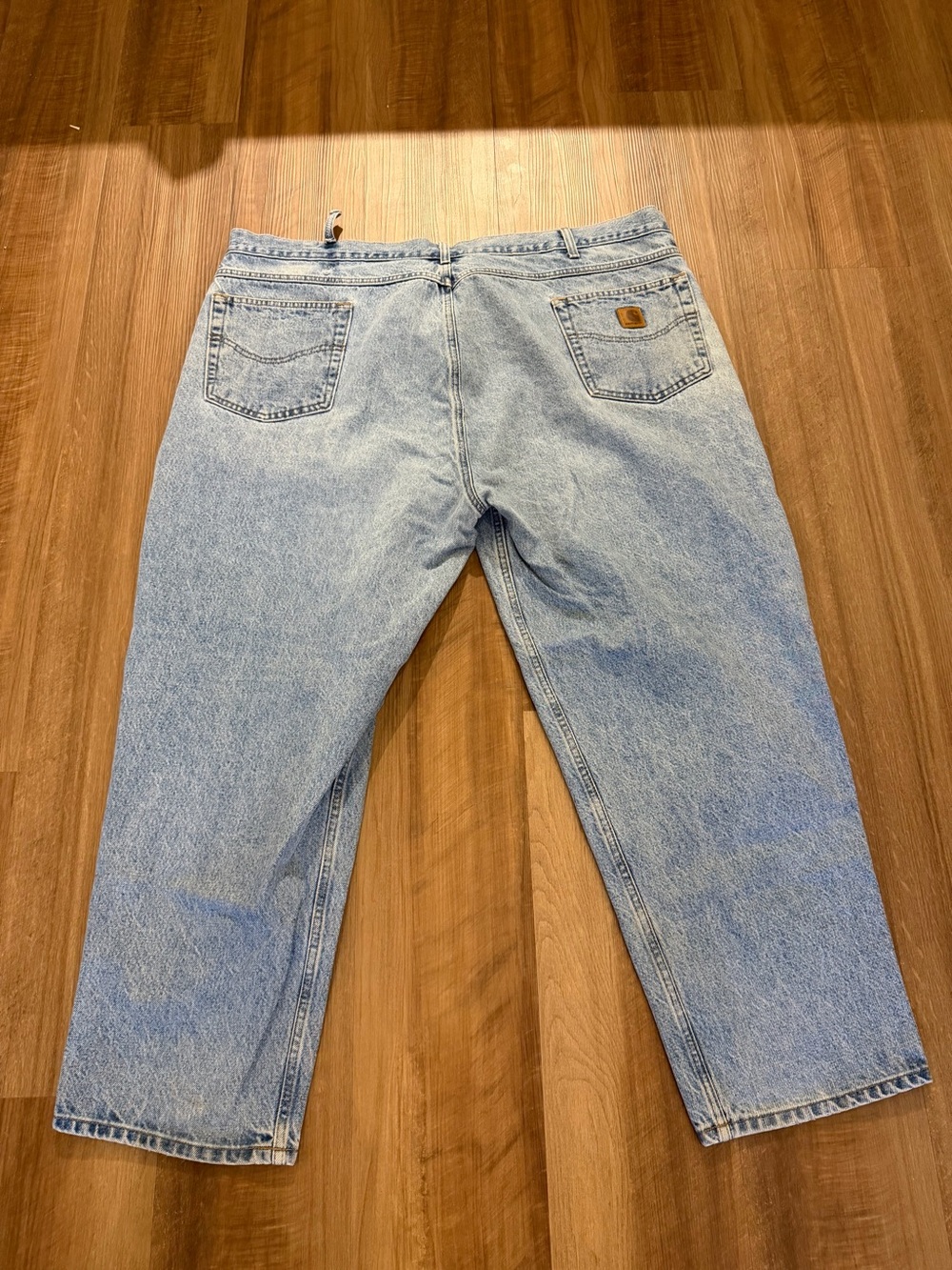 Carhartt Men’s Jeans Relaxed Fit 48x30 Light Blue Jeans - Picture 2 of 6